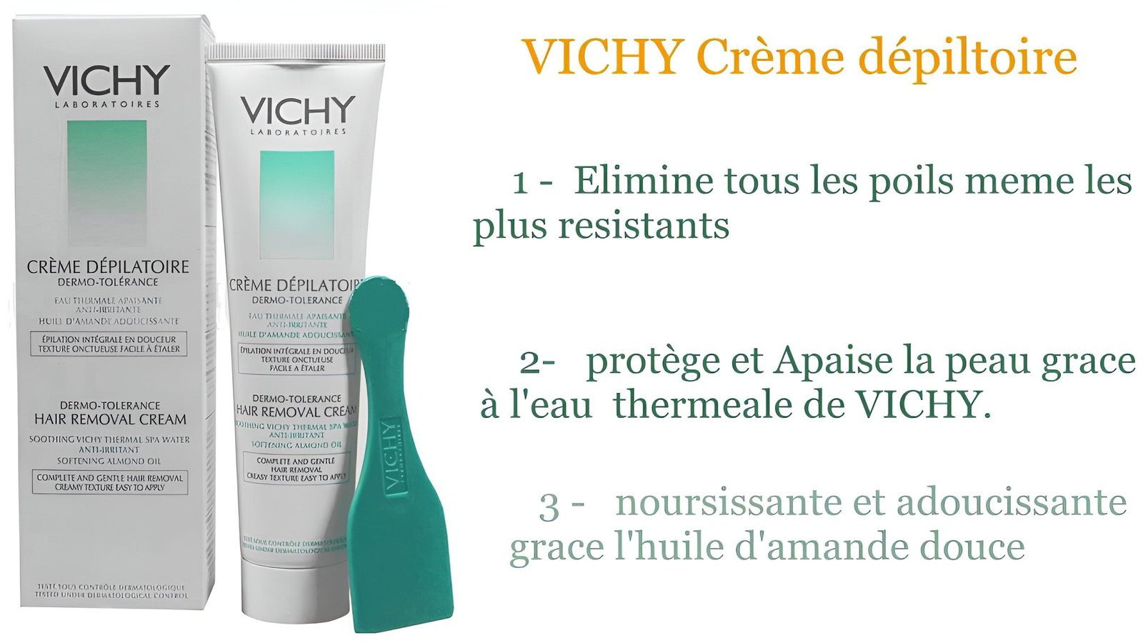 Vichy-Crème Dépilatoire-En Eau Thermale Et En Huile D'amande-150ml - Image 2