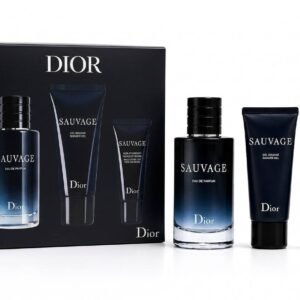 Coffret Dior-Sauvage-Eau de Parfum-60ml + Gel Douche-50ml + Soin hydratant-20ml (3 pièces)