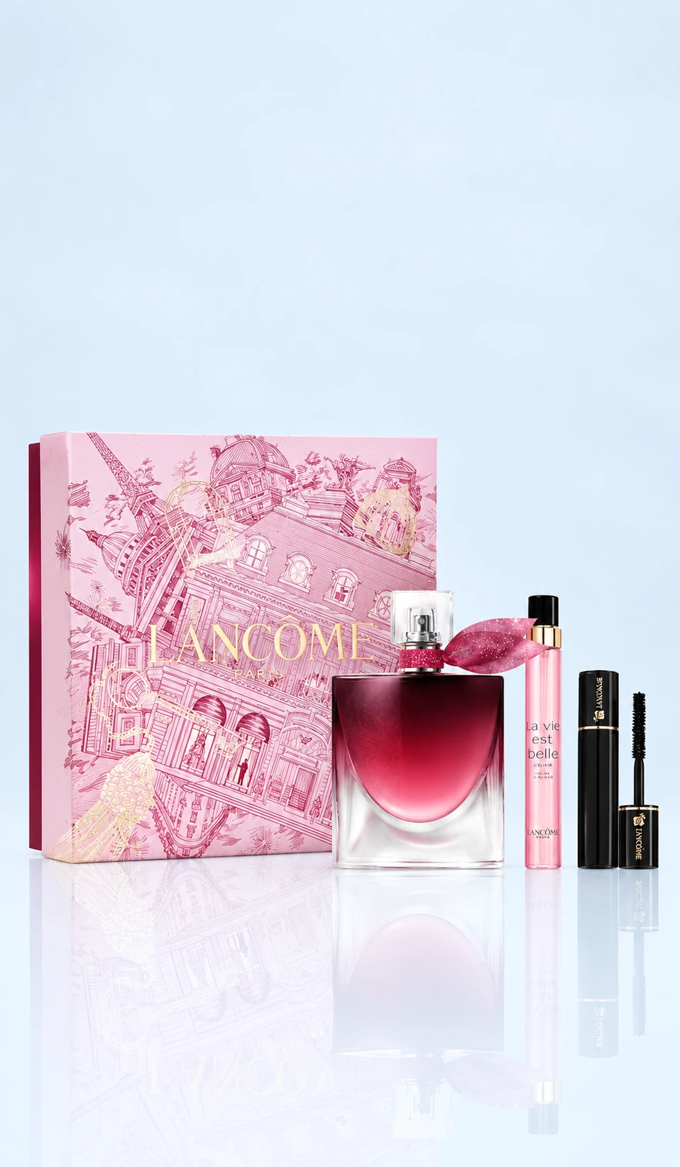 Coffret Lancôme-La Vie est Belle Very Cherry-Eau de Parfum-50ml+10ml + Mascara Mini-2ml (3 pièces)