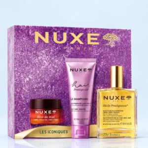 Coffret Nuxe-Huile Prodigieuse-50ml + Rêve de Miel Baume Lèvres-15g + Hair Prodigieux-30ml (3 Pièces)